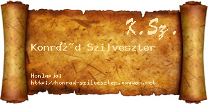 Konrád Szilveszter névjegykártya