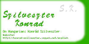 szilveszter konrad business card