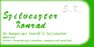 szilveszter konrad business card